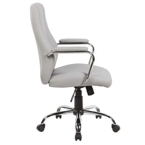 ELENA židle kancelářská, ekokůže šedá