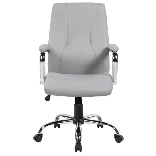 ELENA židle kancelářská, ekokůže šedá