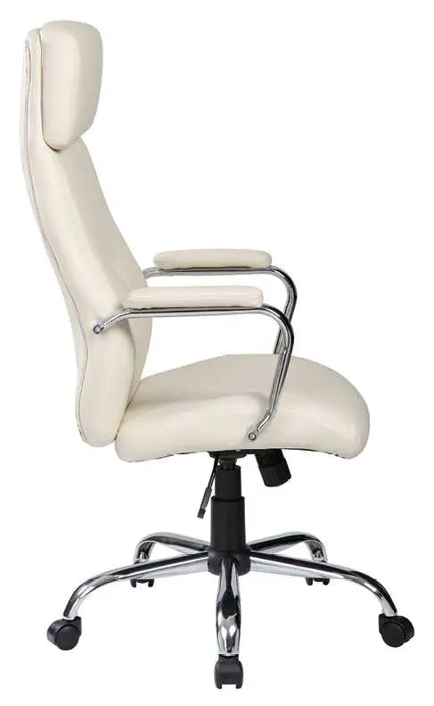 DESTINY židle kancelářská, ekokůže krémová