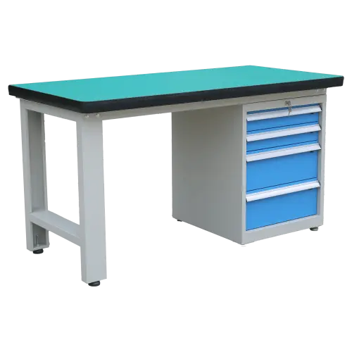 KSA 150/80, dílenský pracovní stůl, šedá/modrá