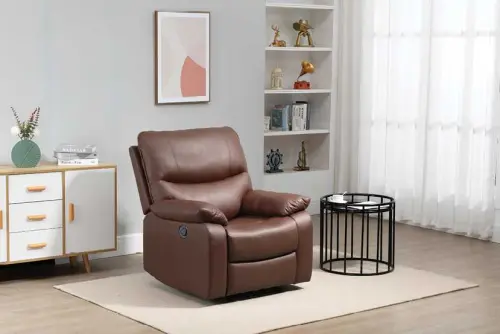 TEXAS polohovací křeslo, ekokůže šedá