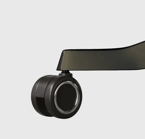 REYA, židle kancelářská, titan kříž, šedozelená kůže/tyrkysová PU