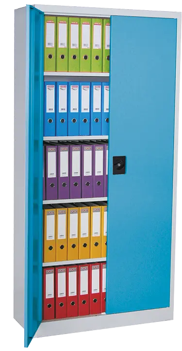 JP - 980 skříň policová, 1950x800x400 mm, šedá/modrá