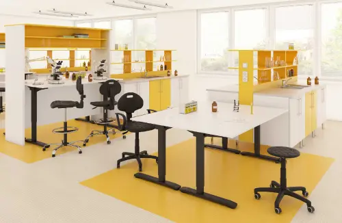 PUR 06 sedák provozní, kříž chrom, kolečka na tvrdé podlahy