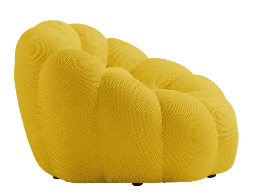 BUBBLES - 1, pohovka 1-místná, látka žlutá