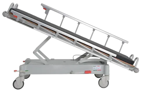 STRETCHER HYDRAULIC 02, hydraulické transportní lehátko, koženka černá