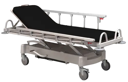 STRETCHER HYDRAULIC 02, hydraulické transportní lehátko, koženka černá