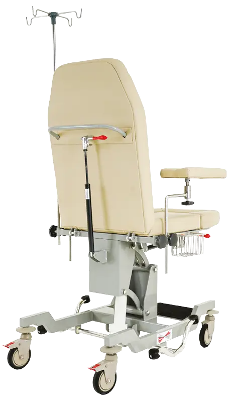 HEMO FLEX H2, zdravotnické křeslo mobilní, hydraulické, koženka tyrkysová