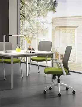 MARTA - W židle konferenční, koženka P17 zelená