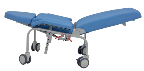 MEDI FLEX 01 mobilní křeslo polohovací, výškově stavitelné područky PU, modrá
