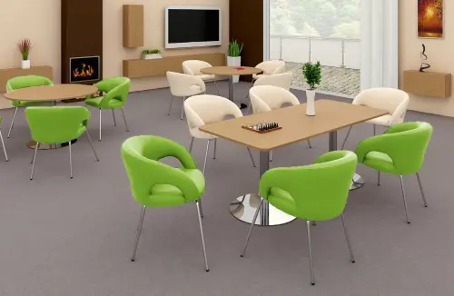 ROSELLA židle konferenční, ekokůže oranžová