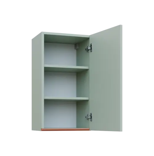 MHCH - 4D horní skříňka, 1-dveřová, pravá, 730x400x300, šedozelinkavá, profil béžově růžový
