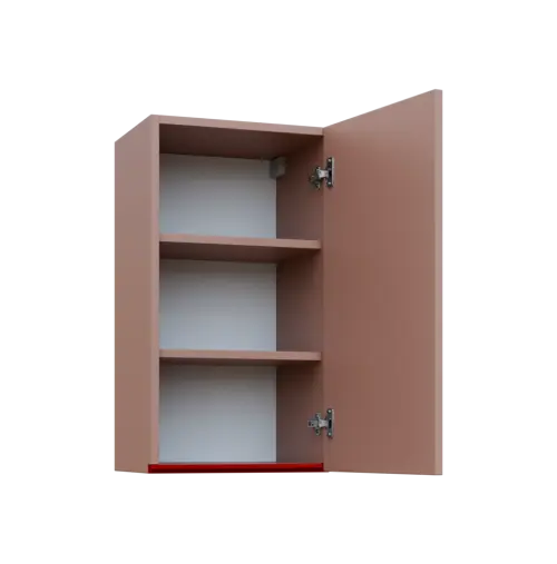 MHCH - 4D horní skříňka, 1-dveřová, pravá, 730x400x300, pudrově růžová, profil burgundy