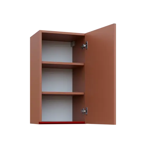 MHCH - 4D horní skříňka, 1-dveřová, pravá, 730x400x300, pudrově hnědá, profil burgundy