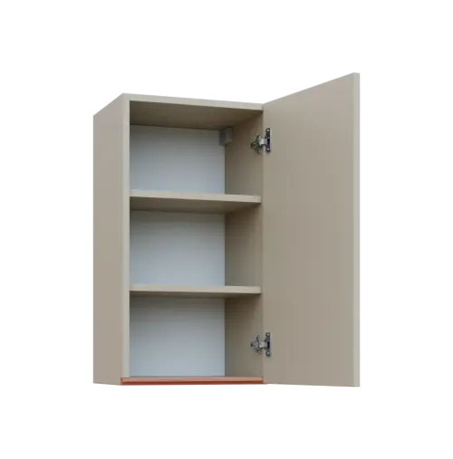 MHCH - 4D horní skříňka, 1-dveřová, pravá, 730x400x300, teplá šedá, profil béžově růžový