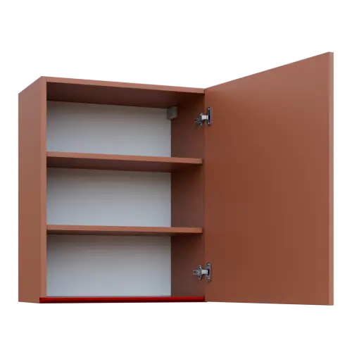 MHCH - 6D horní skříňka, 1-dveřová, pravá, 730x600x300, pudrově hnědá, profil burgundy