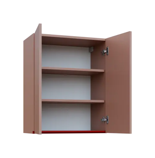 MHCH - 6D2 horní skříňka, 2-dveřová, 730x600x300, pudrově růžová, profil burgundy