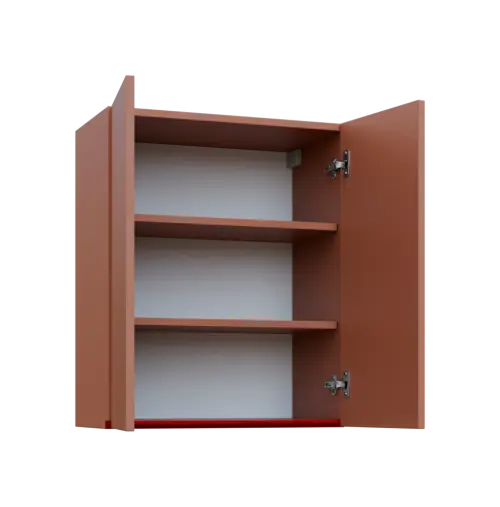 MHCH - 6D2 horní skříňka, 2-dveřová, 730x600x300, pudrově hnědá, profil burgundy