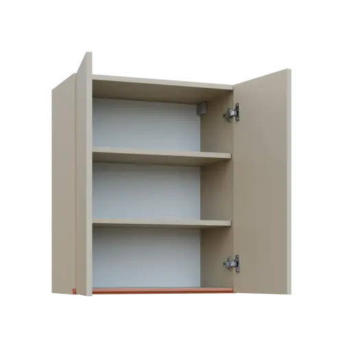 MHCH - 6D2 horní skříňka, 2-dveřová, 730x600x300, teplá šedá, profil béžově růžový