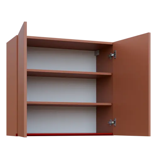 MHCH - 8D horní skříňka, 2-dveřová, 730x800x300, pudrově hnědá, profil burgundy
