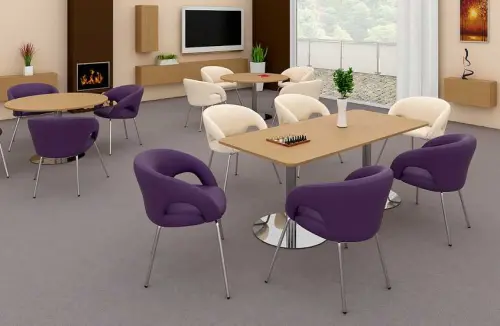 ROSELLA židle konferenční, ekokůže žlutá