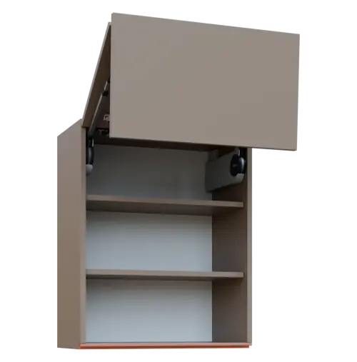 MHCHVV - 6D horní skříňka, 2 výklopy, 730x600x300, taupe hnědá, profil béžově růžový