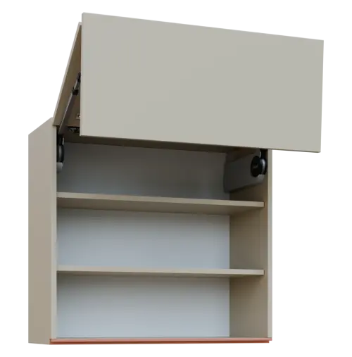MHCHVV - 8D horní skříňka, 2 výklopy, 730x800x300, teplá šedá, profil béžově růžový