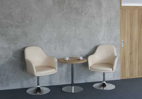 SOFIA křesílko, noha chrom, ekokůže oranžová