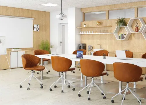 EVELYN židle kancelářská, ekokůže bílá