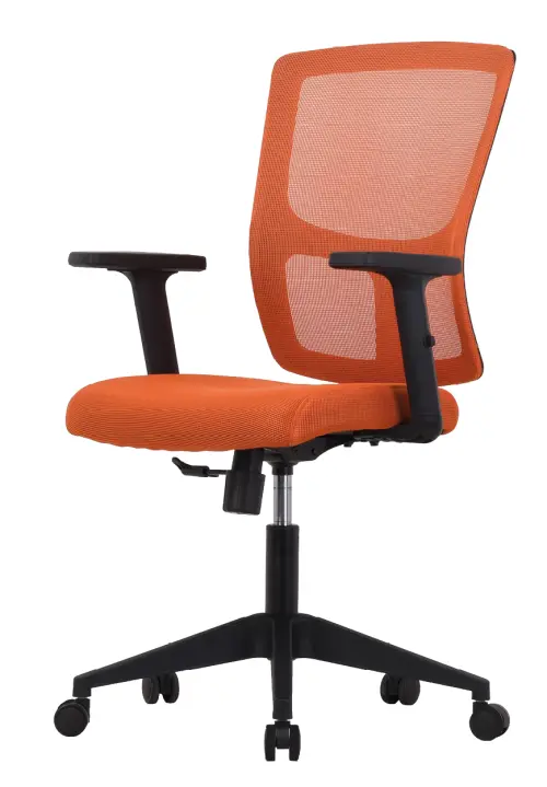 VALERIO židle kancelářská, látka oranžová, 1+1