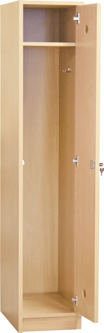 SSL - 180 - 40 šatní skříň dřevěná, 1-dveřová, háček, 1800 x 400 x 500, sokl, ořech královský