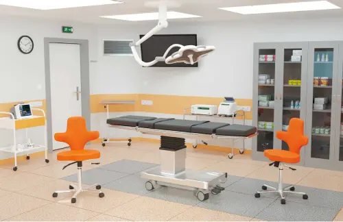 LZ 30 židle lékařská, kříž chrom, ekokůže, smetanová