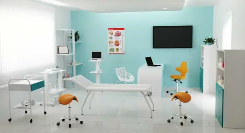 LZ 30 židle lékařská, kříž chrom, ekokůže, mandarinková