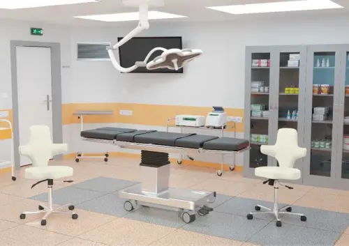 LZ 30 židle lékařská, kříž chrom, ekokůže, mandarinková