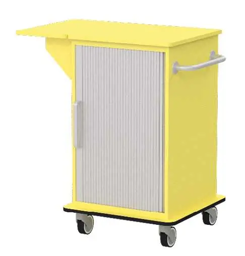 VIZITA 02 R mobilní vozík vizitový, korpus javor horský, čílka javor horský