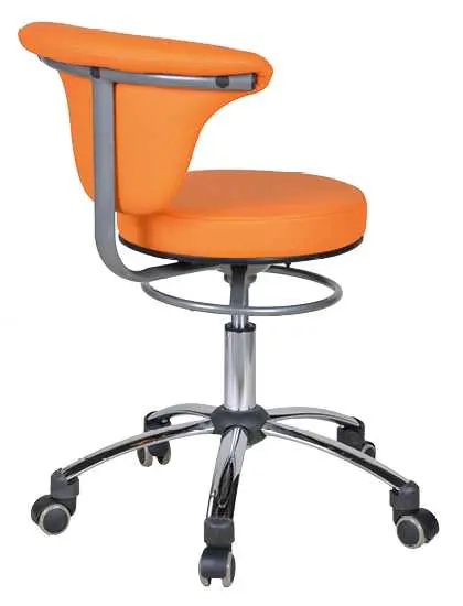 LZ 37 židle lékařská, kříž chrom, ekokůže, černá