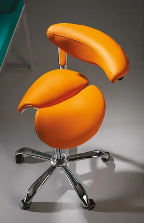 LZ 16 židle lékařská, kříž chrom, ekokůže, smetanová