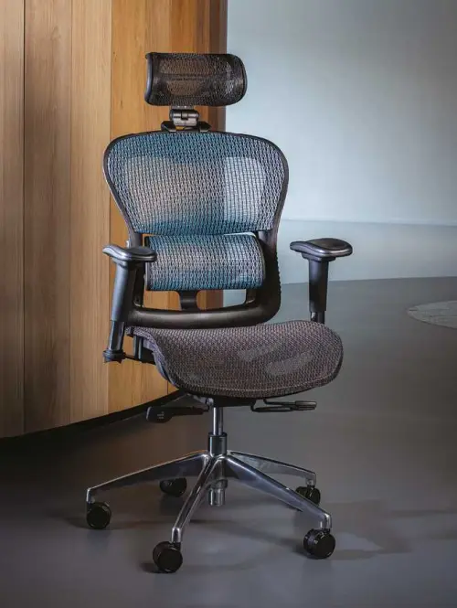 DIAMOND Křeslo kancelářské, MESH modrá/černá