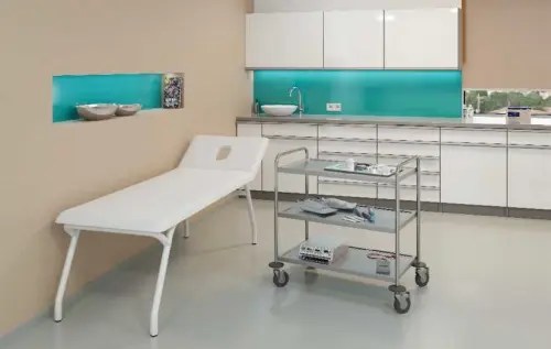 MOBILE 32 vozík 3-policový, 860 x 540 x 940 mm, nerez