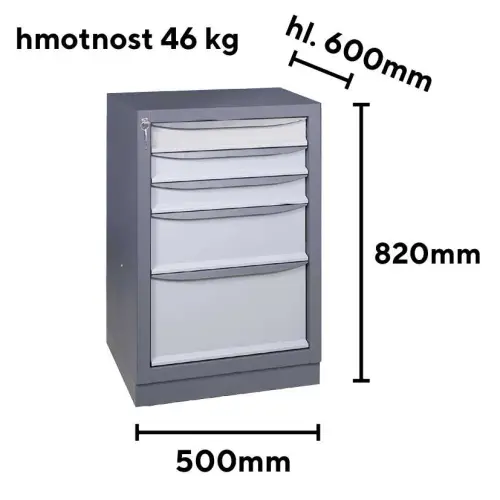 SDU 6 250/80 stůl, skřínka + kontejner, spárovka s. 40 mm
