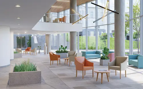 NOVA křeslo, moření - ořech, koženka šedá