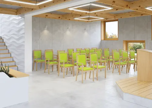 IRIS židle seniorská, látka zelená