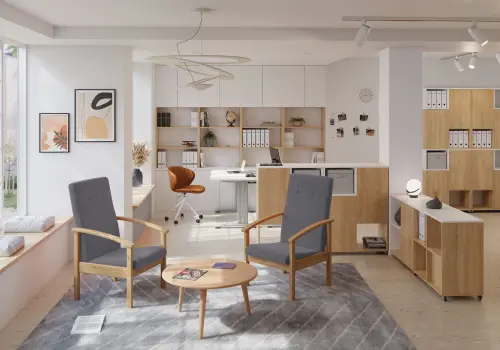 ANTAL křeslo čalouněné látkou, tmavě šedá