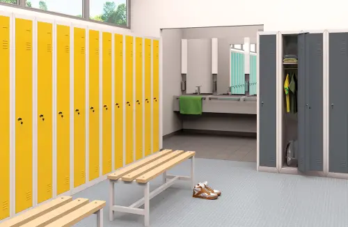 JP - 600 skříň šatní, 1850x600x500 mm, 2-dílná, šedá/oranžová