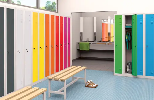 JP - 600 skříň šatní, 1850x600x500 mm, 2-dílná, šedá/oranžová