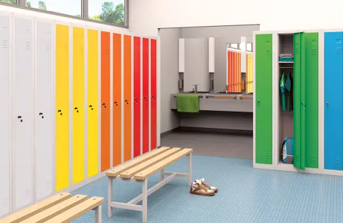 JP - 600 skříň šatní, 1850x600x500 mm, 2-dílná, šedá/oranžová