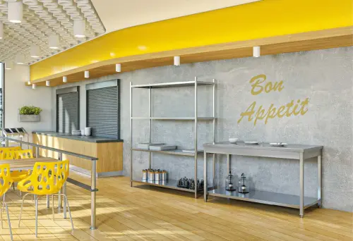 RN - 155 regál nerezový, 1500x500x1850 mm