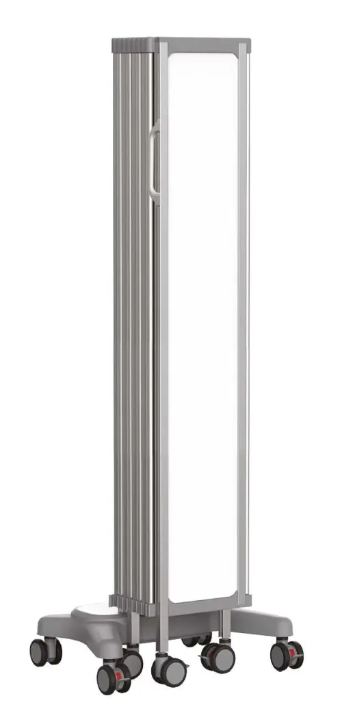 ZSM - 01 zástěna 7-dílná, skládací, pojízdná, bílá