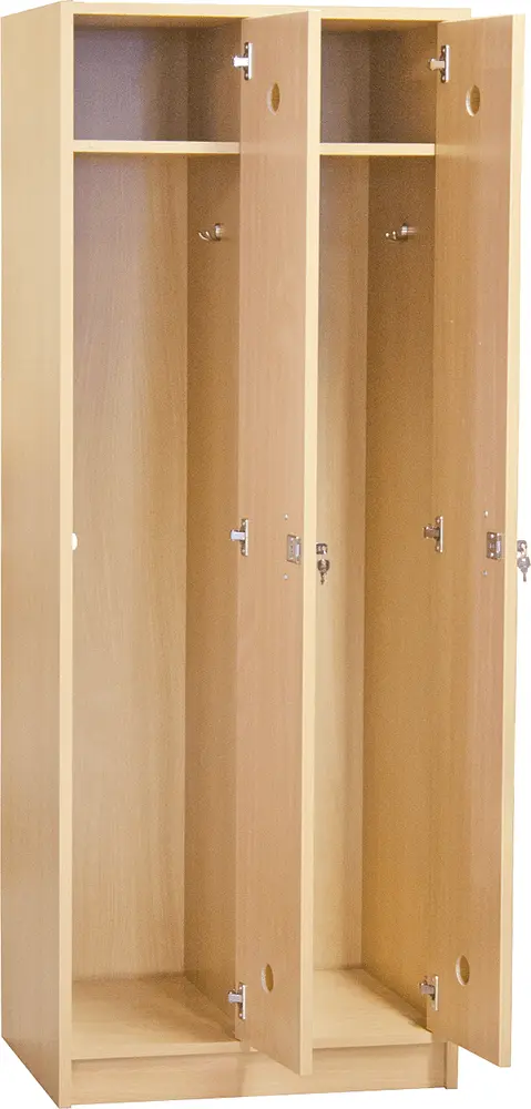 SSL - 180 - 80 šatní skříň dřevěná, 2-dveřová, háček, 1800 x 800 x 500, sokl, korpus šedá/dveře pomeranč