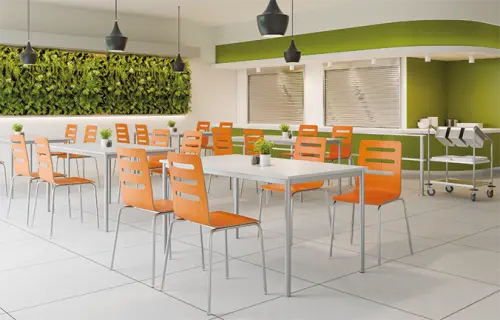 NJZ - 43 jídelní židle - kostra chrom, skořepina třešeň